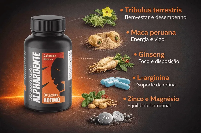 Alphardente Força cápsulas masculinas naturais — Brasil